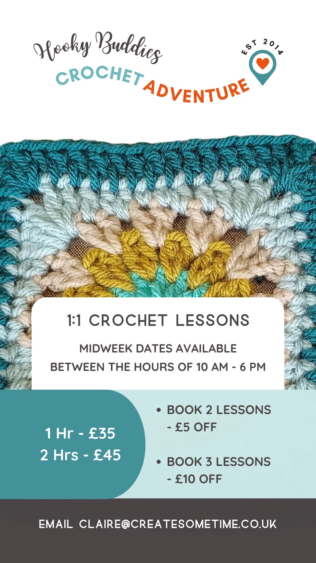 Create Some Time - Hooky Buddies Crochet Classes